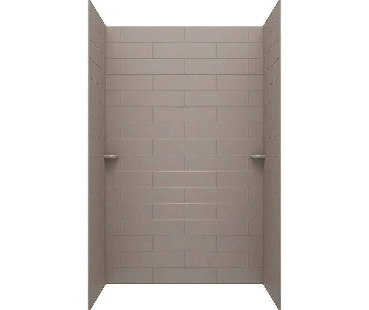 MSMK72-3462 34 x 62 x 72 Swanstone Modern Subway Tile Glue up Tub Wall Kit in Clay