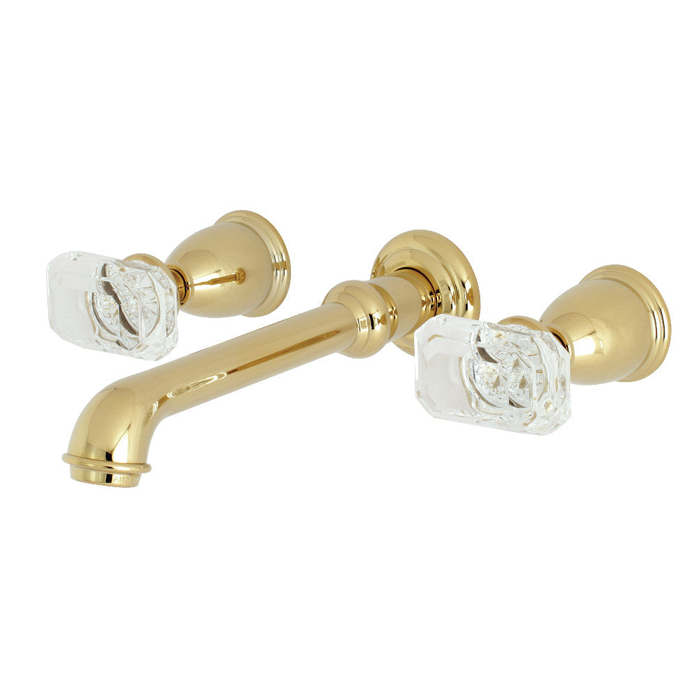 Kingston Brass KS7122KRL 8-Inch Center Wall Mount Bathroom Faucet, Polished Brass - BNGBath