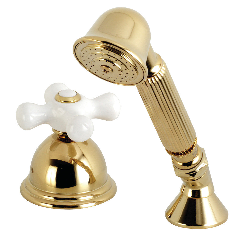 Kingston Brass KSK3352PXTR Transfer Valve Set for Roman Tub Filler, Polished Brass - BNGBath