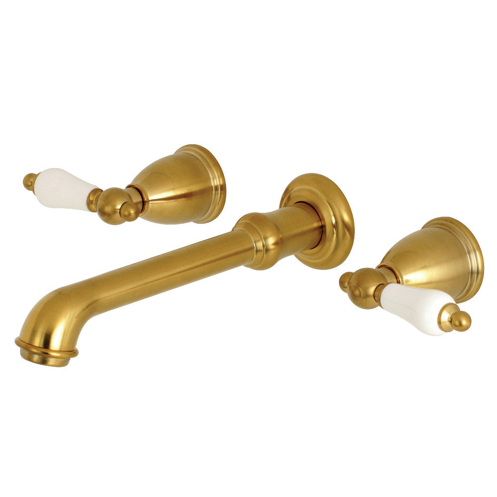 Kingston Brass KS7027PL English Vintage Wall Mount Roman Tub Faucet, Brushed Brass - BNGBath