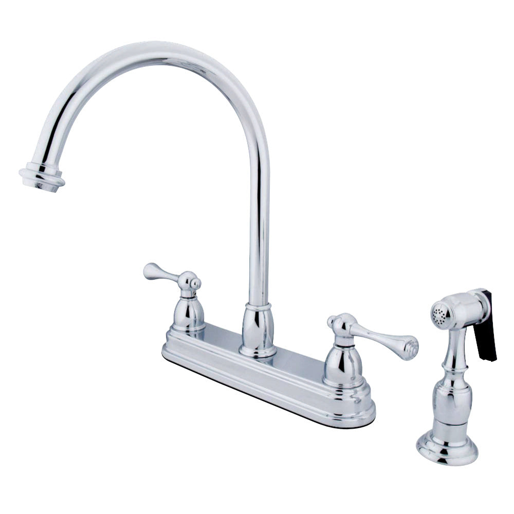 Kingston Brass KB3751BLBS Vintage Centerset Kitchen Faucet, Polished Chrome - BNGBath