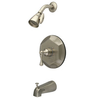 Thumbnail for Kingston Brass KB4638BL English Vintage Tub with Shower Faucet, Brushed Nickel - BNGBath