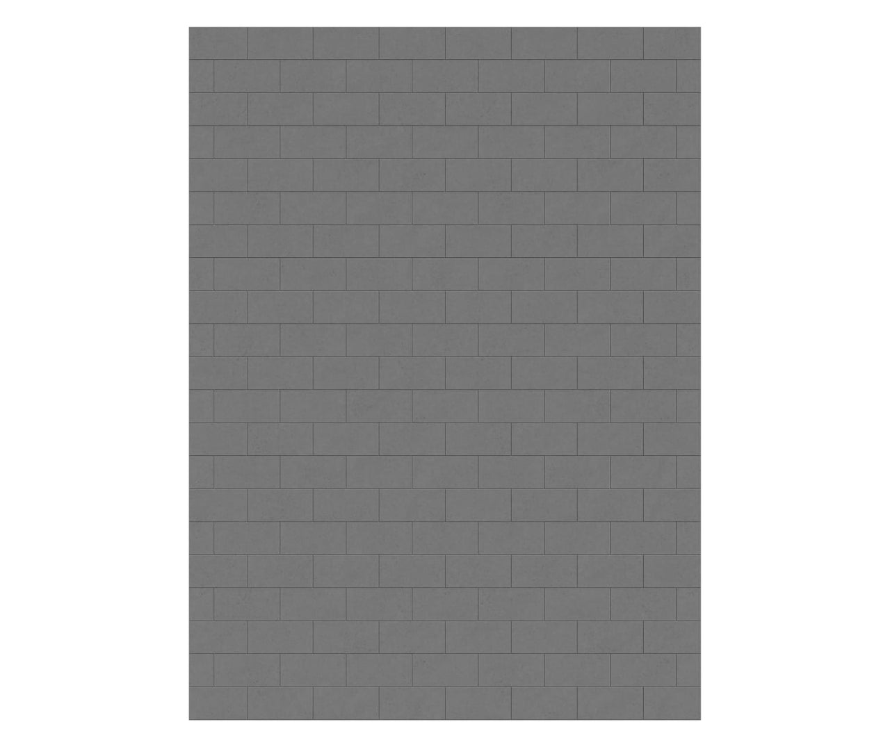 MTMK-8462-1 62 x 84 Swanstone Metro Subway Tile Glue up Bathtub and Shower Single Wall Panel  - BNGBath