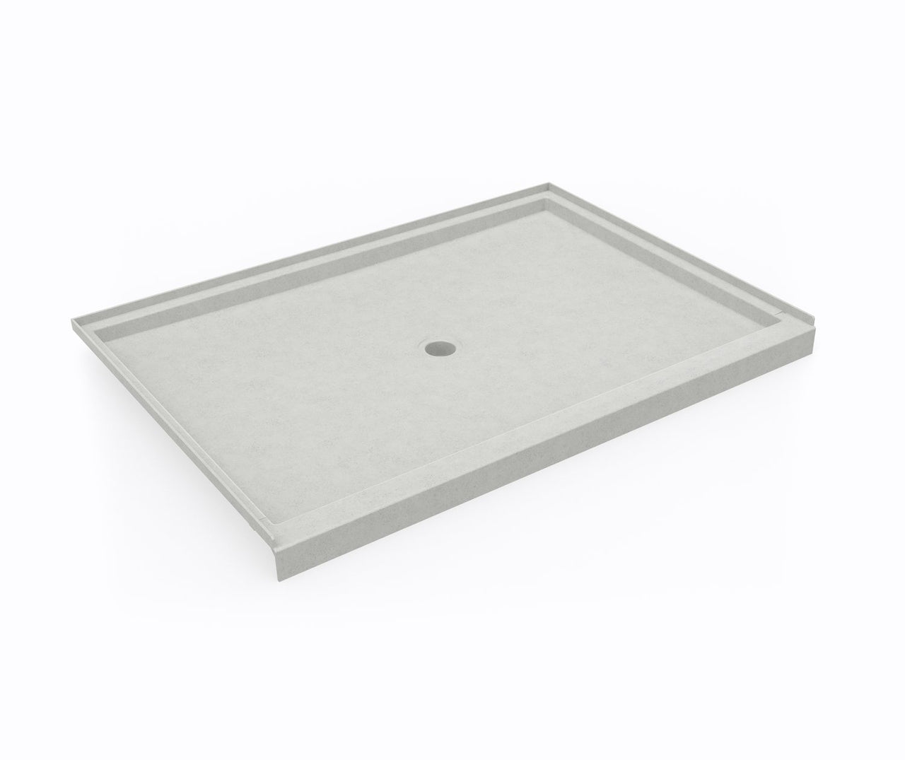 42 x 60 Swanstone Alcove Shower Pan with Center Drain in White - BNGBath