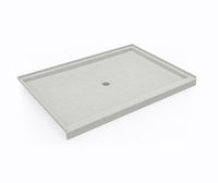 Thumbnail for 42 x 60 Swanstone Alcove Shower Pan with Center Drain in White - BNGBath