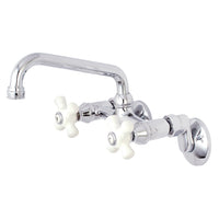 Thumbnail for Kingston Brass KS613C Kingston Two Handle Wall Mount Bathroom Faucet, Polished Chrome - BNGBath