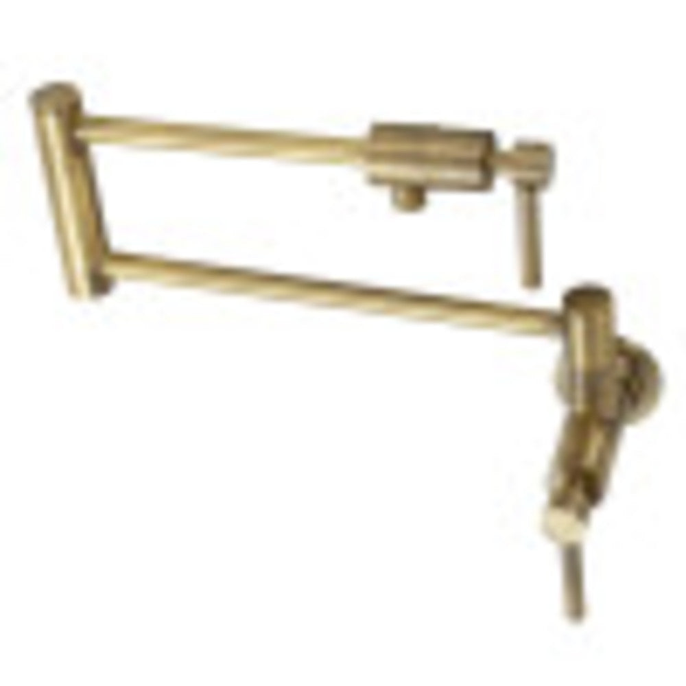 Kingston Brass KS4103DL Concord Wall Mount Pot Filler, Antique Brass - BNGBath