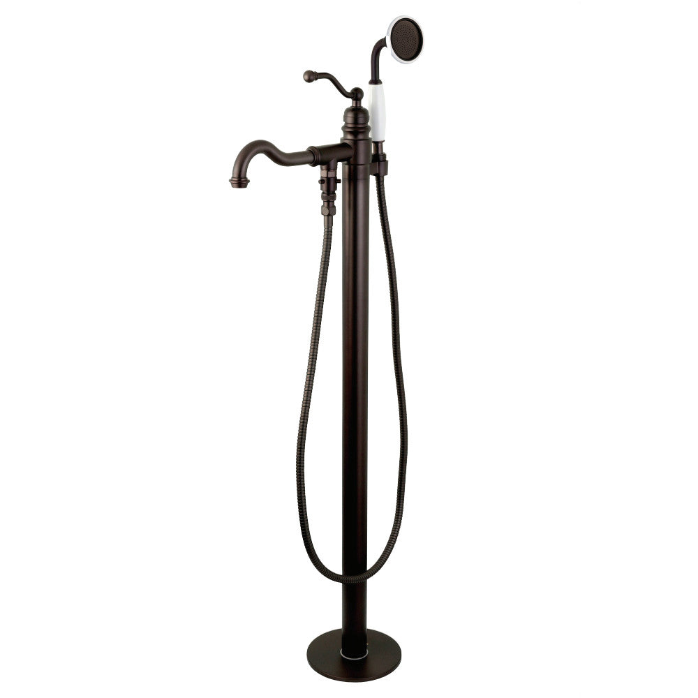 Kingston Brass KS7135ABL English Country Freestanding Tub Faucet with Hand Shower, Oil Rubbed Bronze - BNGBath