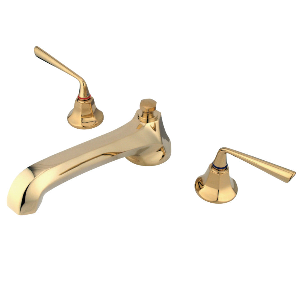 Kingston Brass KS4302ZL Silver Sage Roman Tub Faucet, Polished Brass - BNGBath