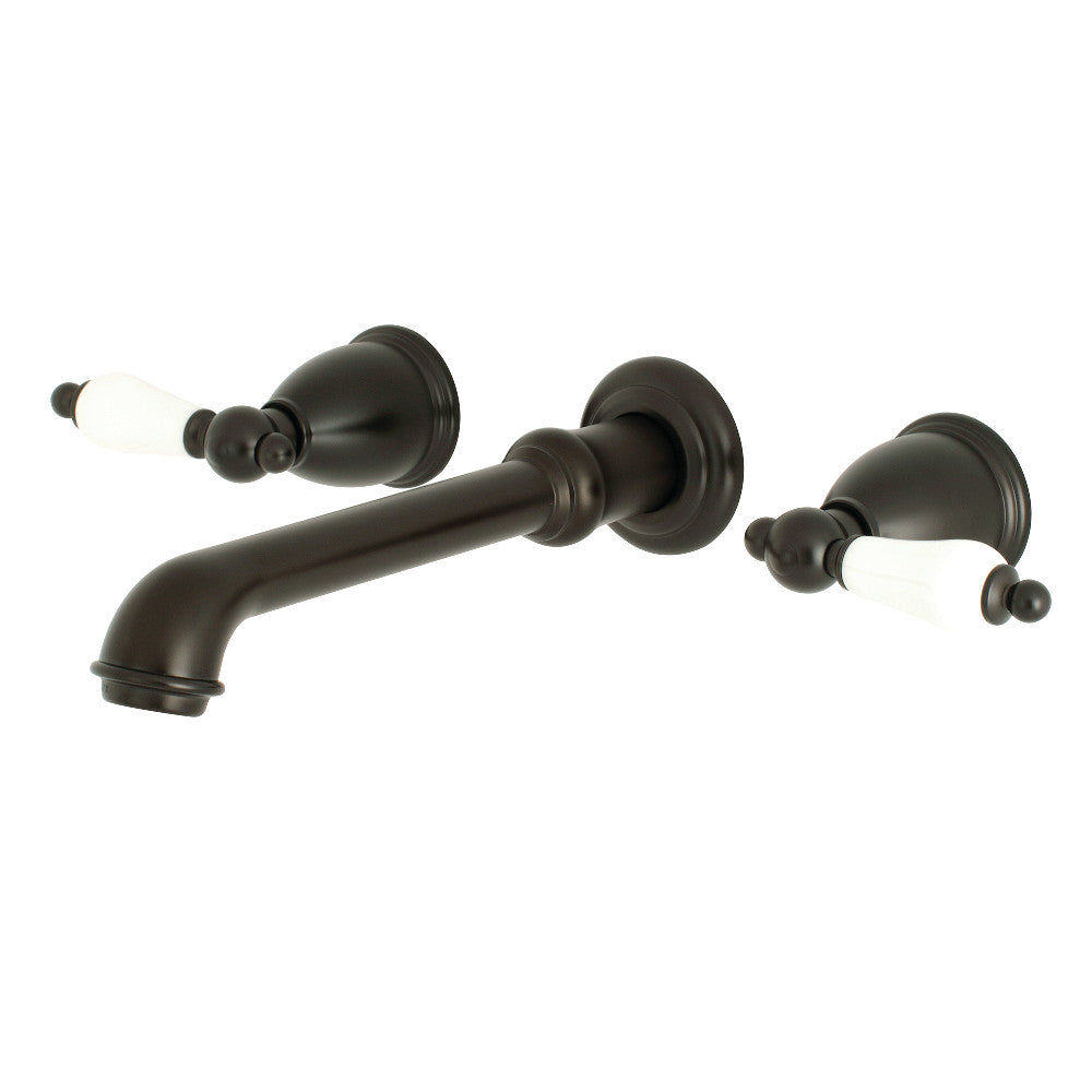 Kingston Brass KS7125PL Two-Handle Wall Mount Bathroom Faucet, Oil Rubbed Bronze - BNGBath