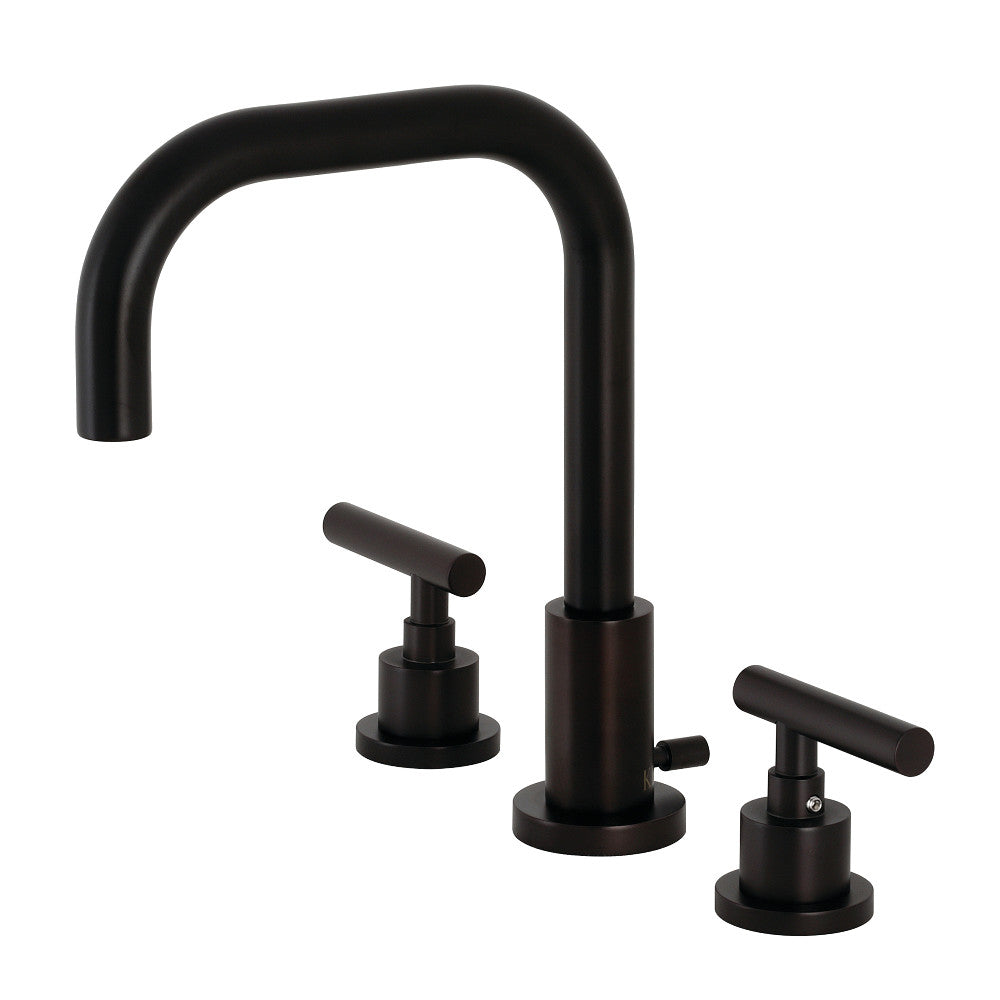 Kingston Brass FSC8935CML Manhattan Widespread Bathroom Faucet with Brass Pop-Up, Oil Rubbed Bronze - BNGBath