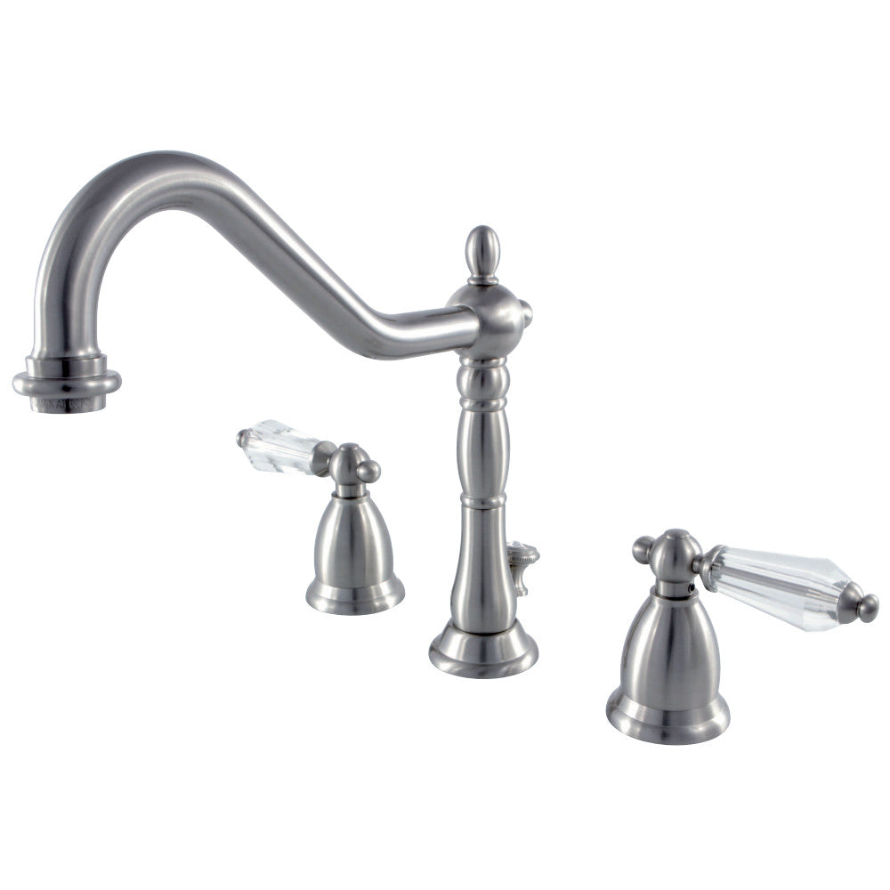 Kingston Brass KS1998WLL 8 in. Widespread Bathroom Faucet, Brushed Nickel - BNGBath