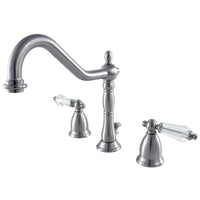 Thumbnail for Kingston Brass KS1998WLL 8 in. Widespread Bathroom Faucet, Brushed Nickel - BNGBath