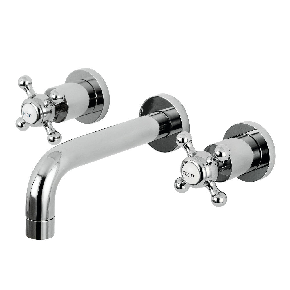 Kingston Brass KS8121BX Metropolitan 2-Handle 8 in. Wall Mount Bathroom Faucet, Polished Chrome - BNGBath