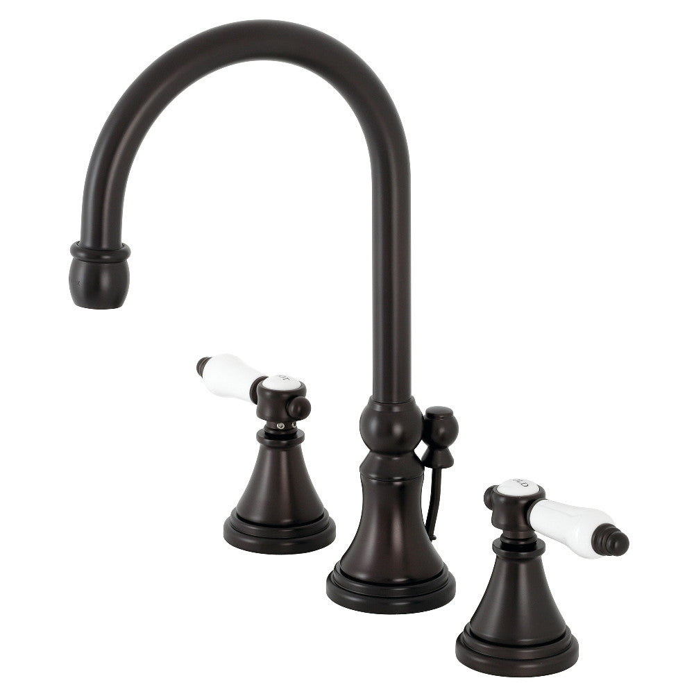 Kingston Brass KS2985BPL Bel Air Widespread Bathroom Faucet with Brass Pop-Up, Oil Rubbed Bronze - BNGBath