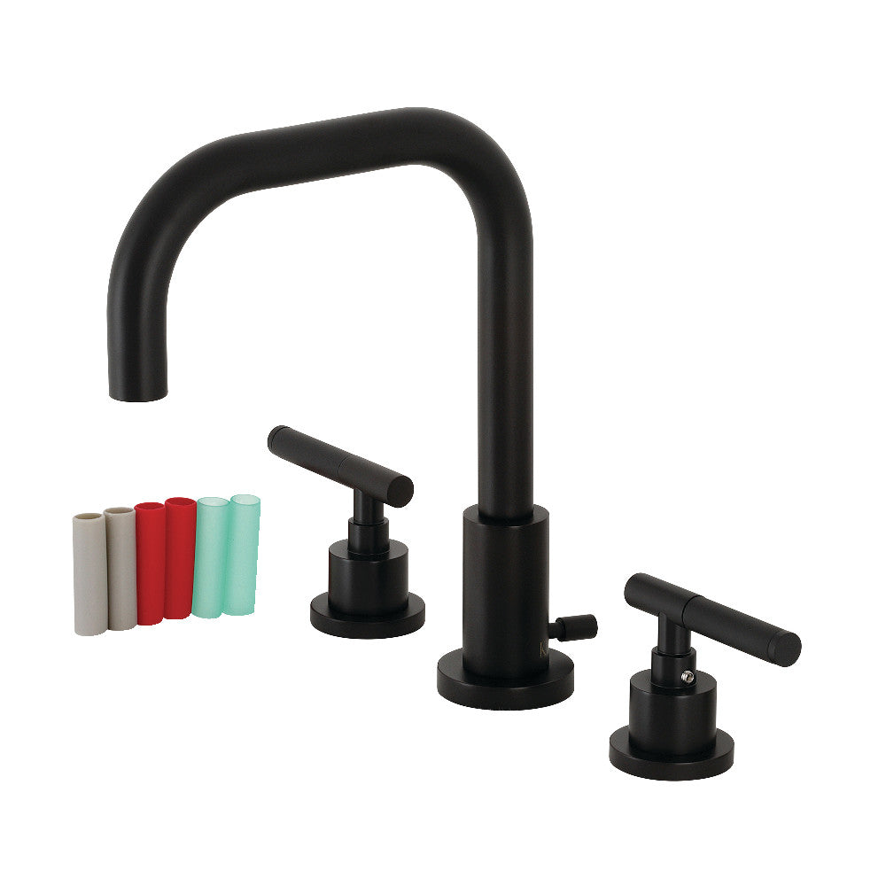 Fauceture FSC8930CKL Kaiser Widespread Bathroom Faucet with Brass Pop-Up, Matte Black - BNGBath