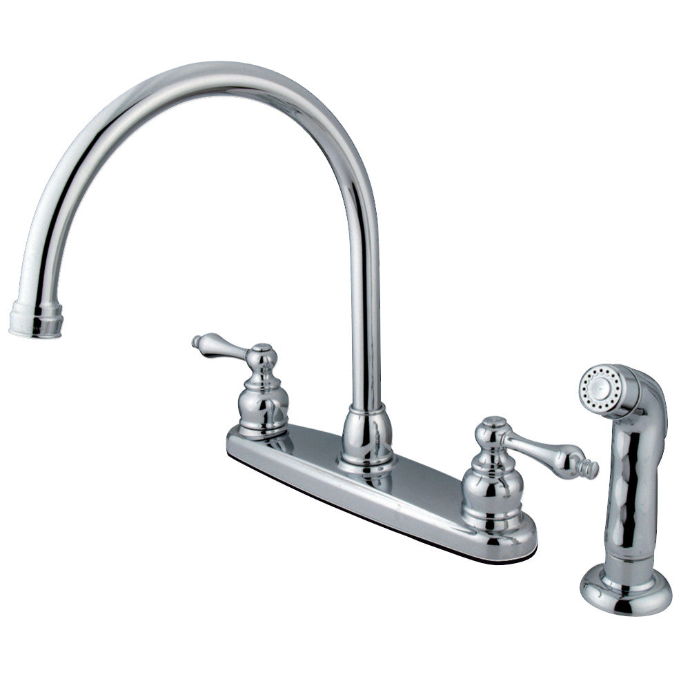 Kingston Brass KB721ALSP Vintage 8-Inch Centerset Kitchen Faucet, Polished Chrome - BNGBath