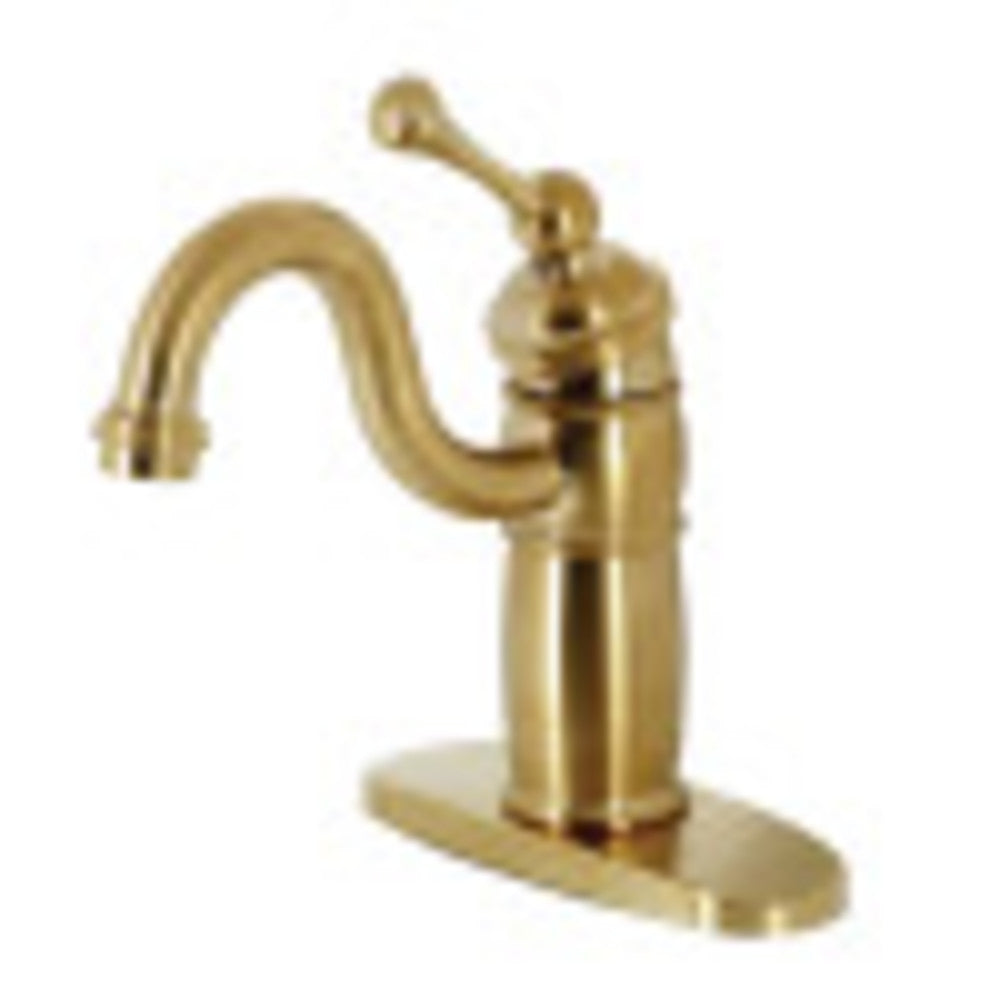 Kingston Brass KB1487BL Vintage Single-Handle Monoblock Bar Faucet, Brushed Brass - BNGBath