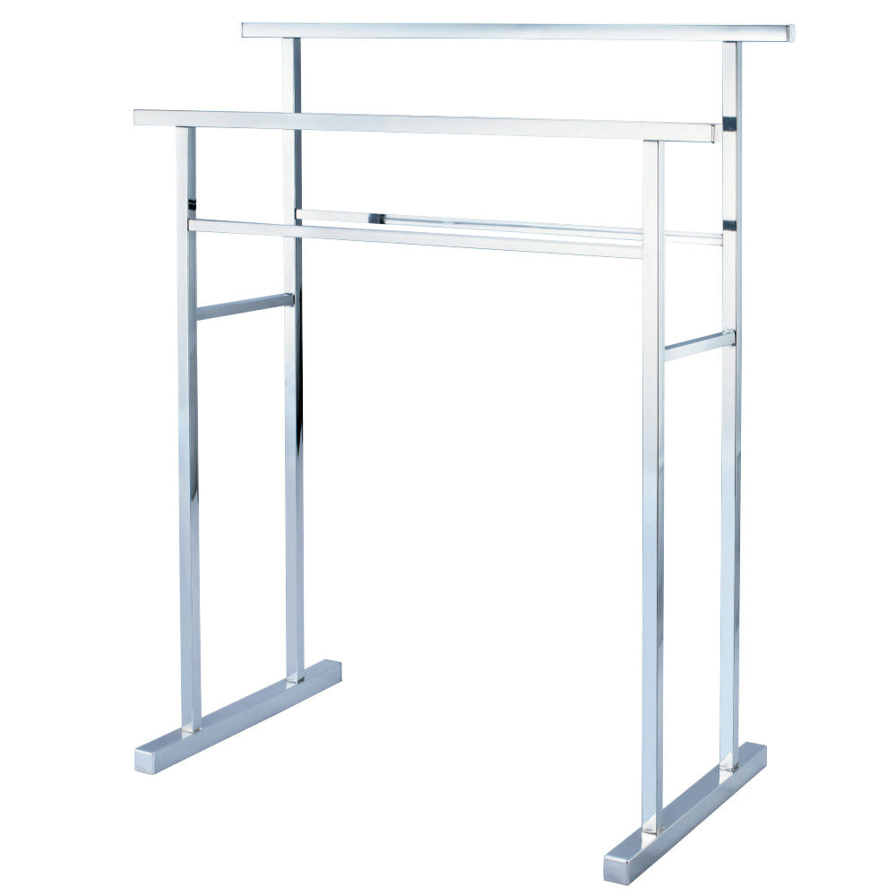 Kingston Brass SCC8241 Edenscape Pedestal Steel Construction Towel Rack, Polished Chrome - BNGBath