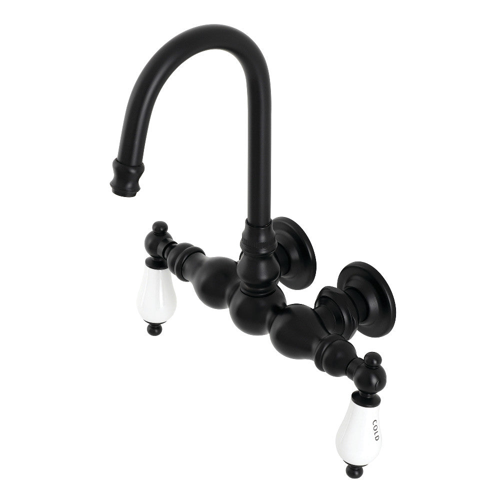 Aqua Vintage AE3T0 Vintage 3-3/8 Inch Wall Mount Tub Faucet, Matte Black - BNGBath