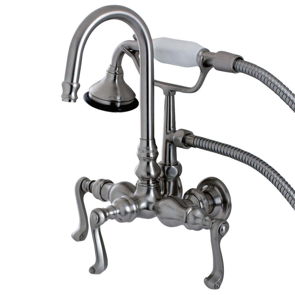 Aqua Vintage AE7T8FL Royale Wall Mount Clawfoot Tub Faucet, Brushed Nickel - BNGBath