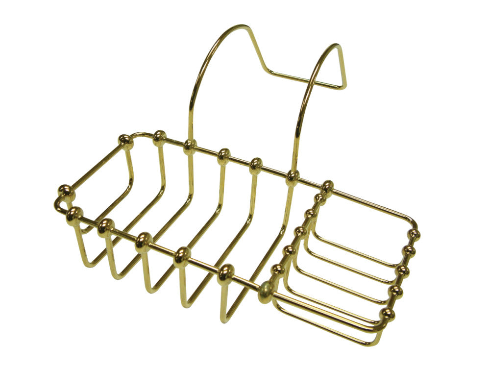 Kingston Brass CC2162 8" Clawfoot Bath Soap and Sponge Holder, Polished Brass - BNGBath