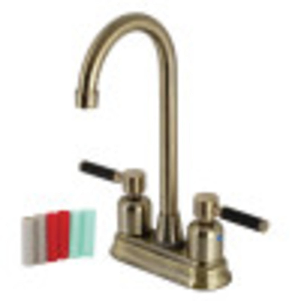 Kingston Brass KB8493DKL Kaiser Bar Faucet, Antique Brass - BNGBath