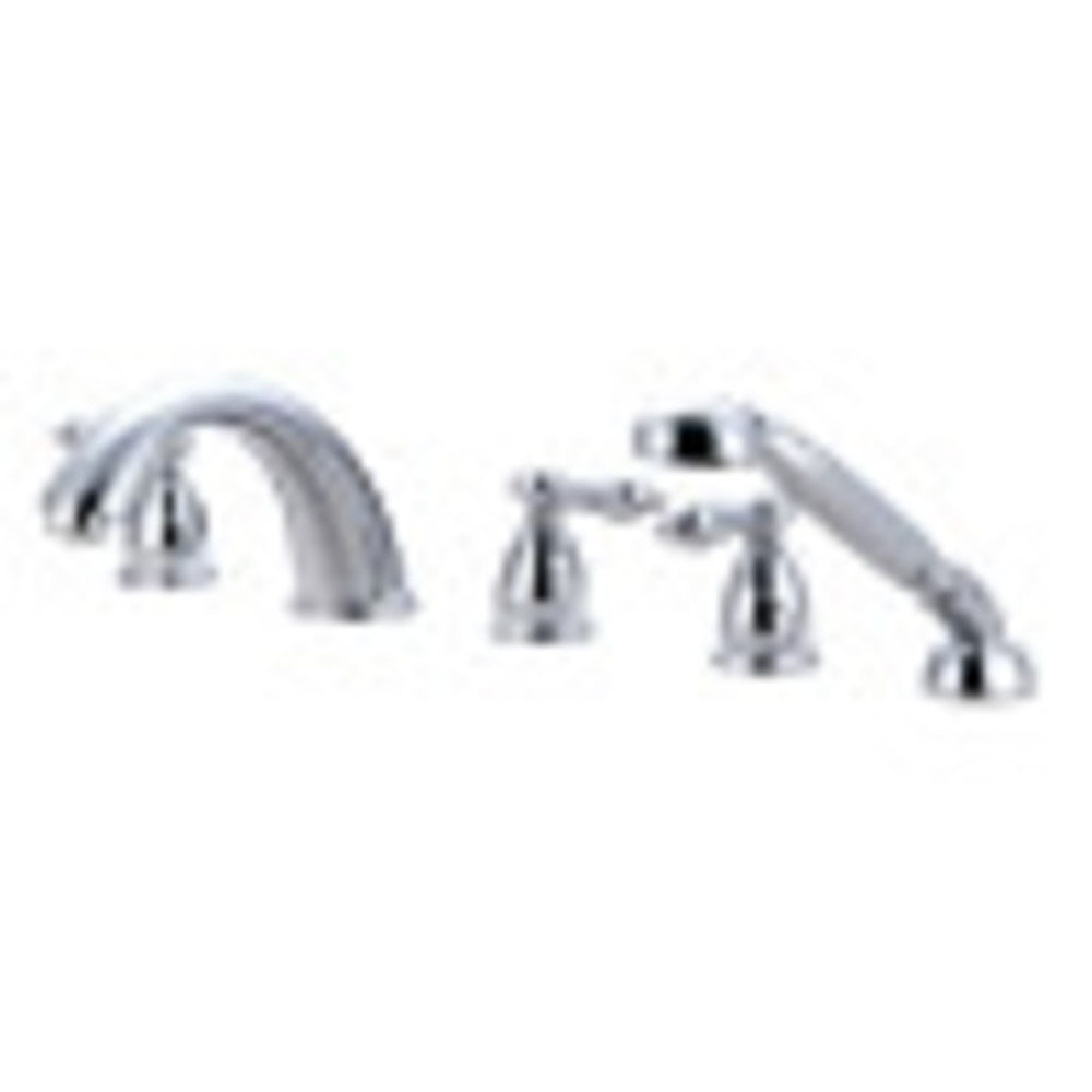 Kingston Brass KS13615AL Heritage Roman Tub Faucet with Hand Shower, Polished Chrome - BNGBath