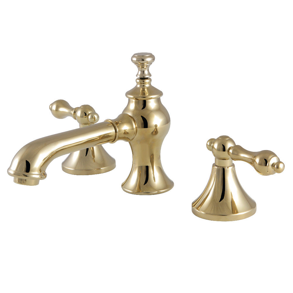 Kingston Brass KC7062AL Vintage 8 in. Widespread Bathroom Faucet, Polished Brass - BNGBath