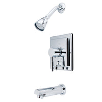 Thumbnail for Kingston Brass KB86510DL Concord Sungle-Handle Tub and Shower Faucet, Polished Chrome - BNGBath