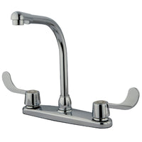 Thumbnail for Kingston Brass KB761 8-Inch Centerset Kitchen Faucet, Polished Chrome - BNGBath