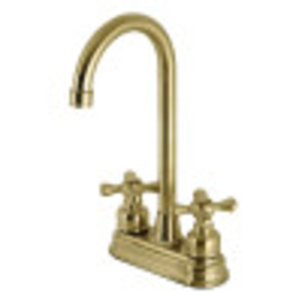 Kingston Brass KB497AXSB 4-Inch Bar Faucet, Brushed Brass - BNGBath