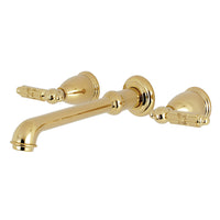 Thumbnail for Kingston Brass KS7022GL Georgian 2-Handle Wall Mount Roman Tub Faucet, Polished Brass - BNGBath