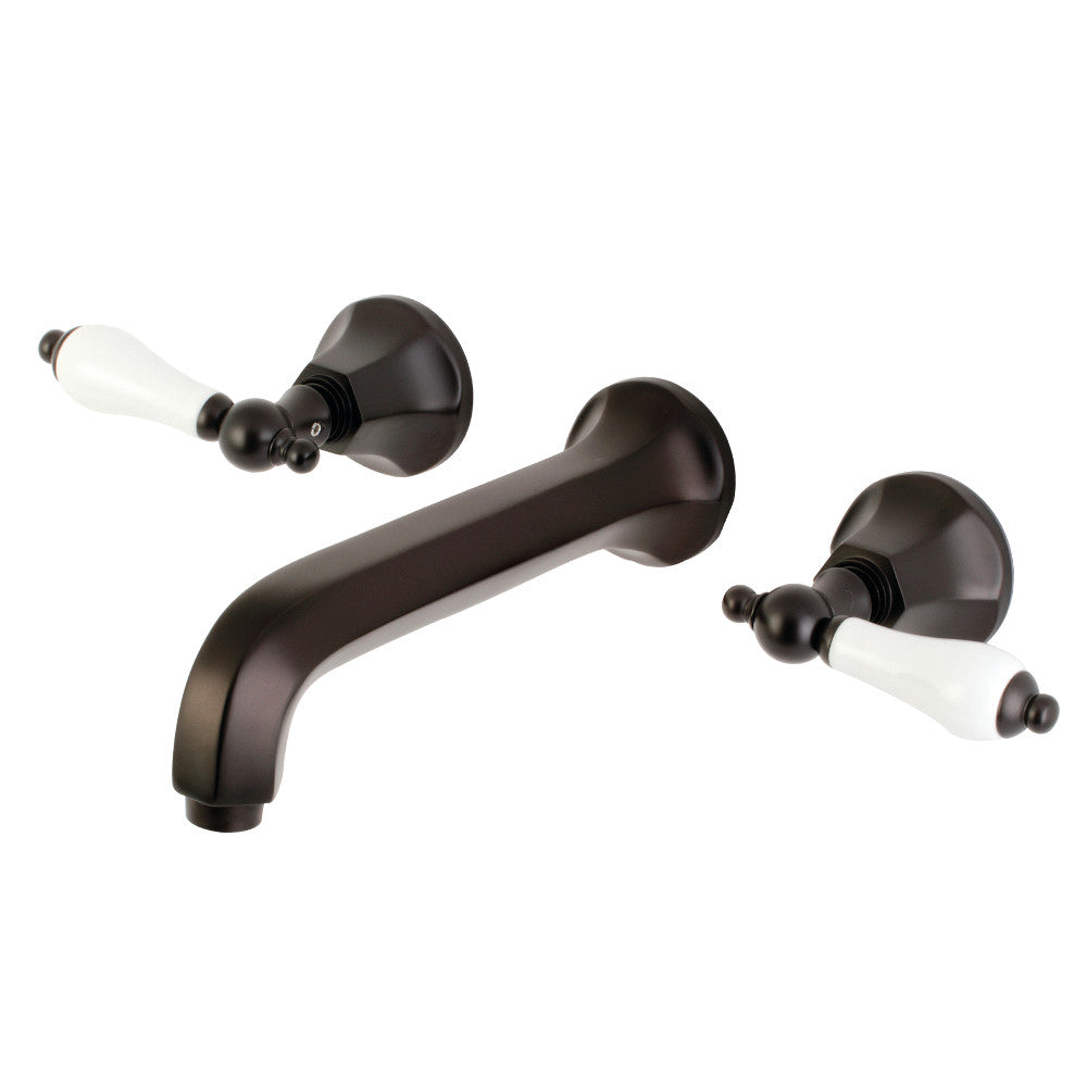 Kingston Brass KS4025PL Metropolitan 2-Handle Wall Mount Tub Faucet, Oil Rubbed Bronze - BNGBath