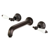 Thumbnail for Kingston Brass KS4025PL Metropolitan 2-Handle Wall Mount Tub Faucet, Oil Rubbed Bronze - BNGBath