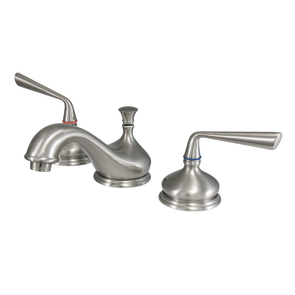 Kingston Brass KS1168ZL 8 in. Widespread Bathroom Faucet, Brushed Nickel - BNGBath