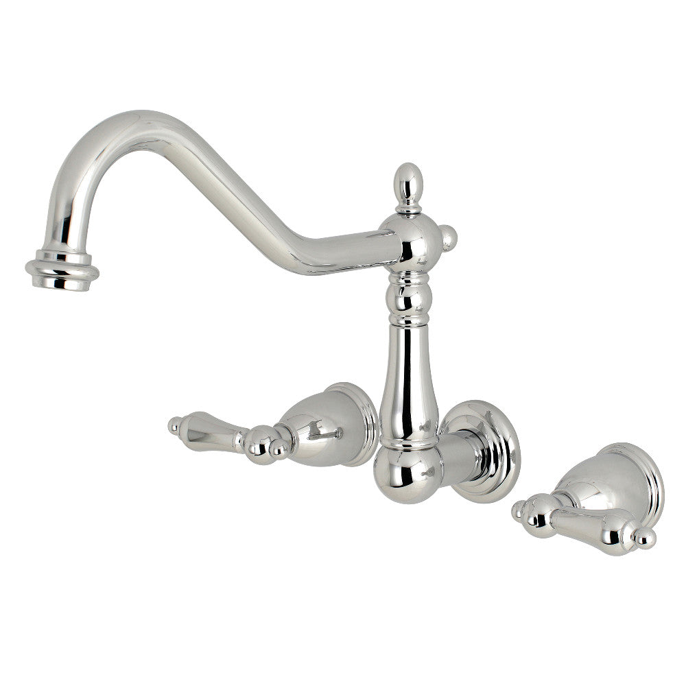 Kingston Brass KS1281AL Wall Mount Kitchen Faucet, Polished Chrome - BNGBath