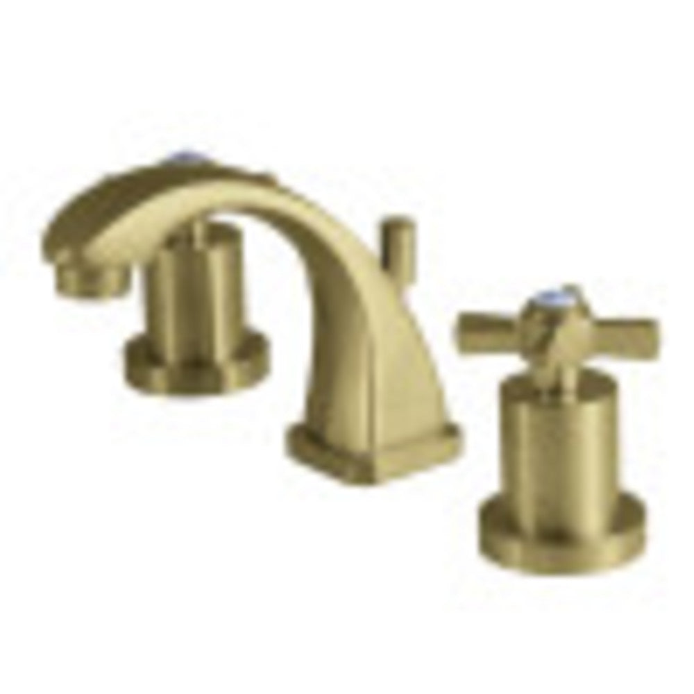 Kingston Brass KS4947ZX 8 in. Widespread Bathroom Faucet, Brushed Brass - BNGBath