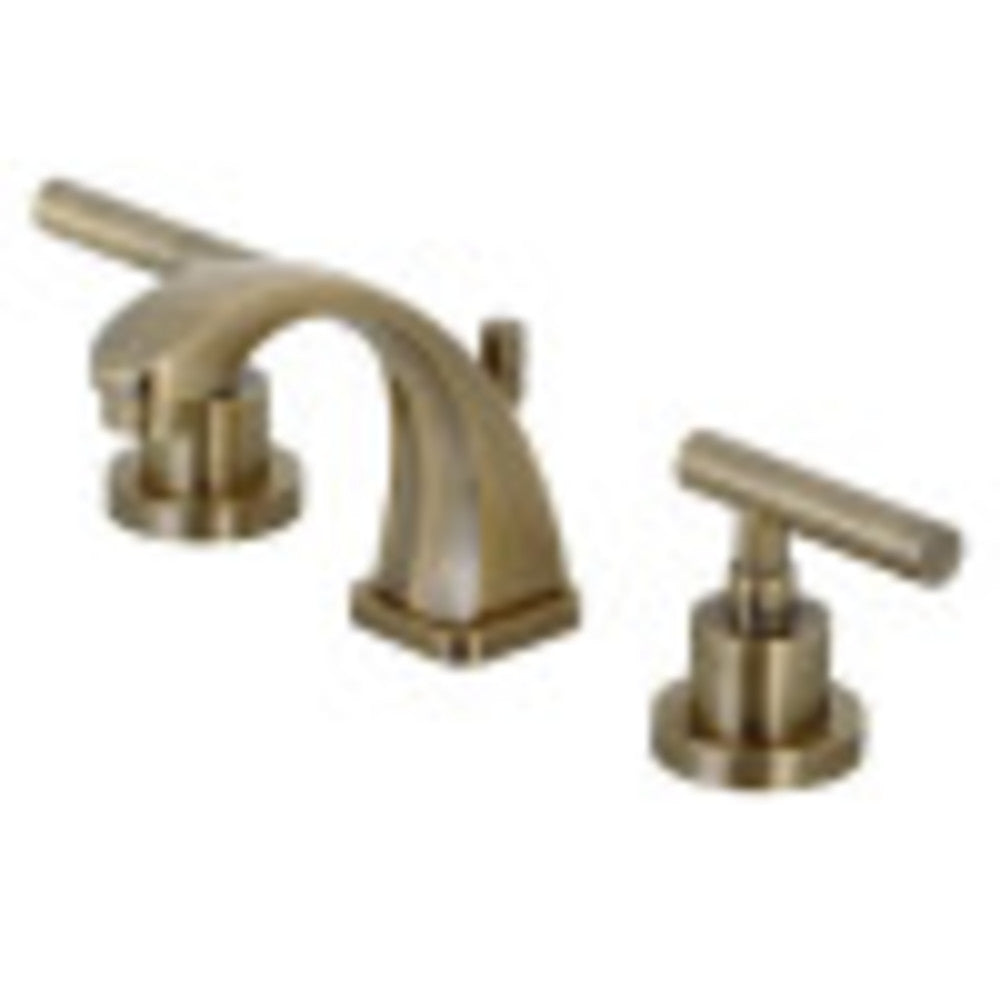 Kingston Brass KS4943CML Manhattan 8 in. Widespread Bathroom Faucet, Antique Brass - BNGBath