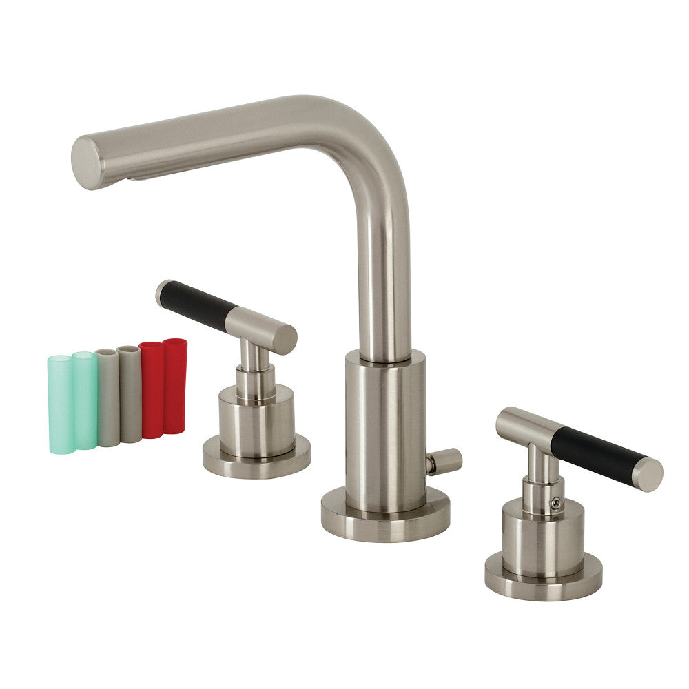 Fauceture FSC8958CKL Kaiser Widespread Bathroom Faucet with Brass Pop-Up, Brushed Nickel - BNGBath