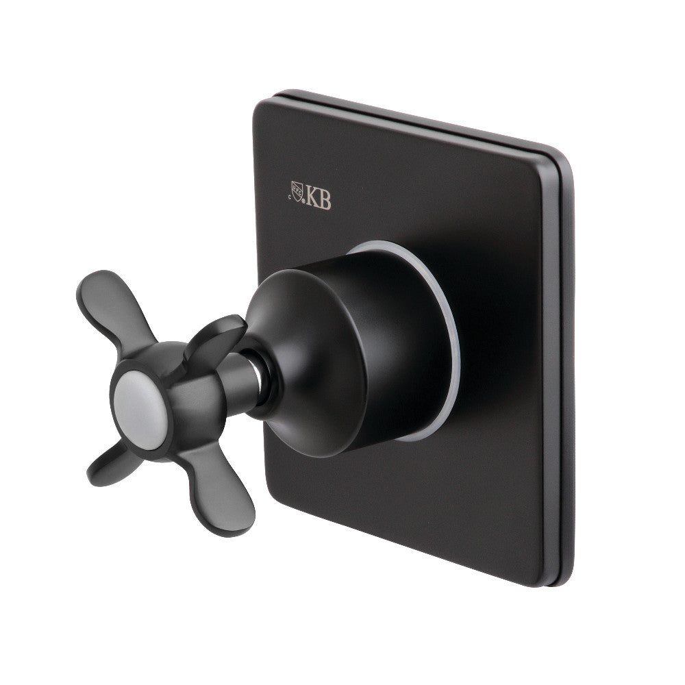 Kingston Brass KS3040BEX 3-Way Diverter Valve with Trim Kit, Matte Black - BNGBath