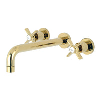 Thumbnail for Kingston Brass KS8022ZX Millennium Two-Handle Wall Mount Tub Faucet, Polished Brass - BNGBath