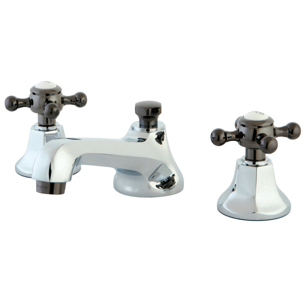 Kingston Brass NS4463BX Widespread Bathroom Faucet, Polished Chrome/Black Stainless Steel - BNGBath