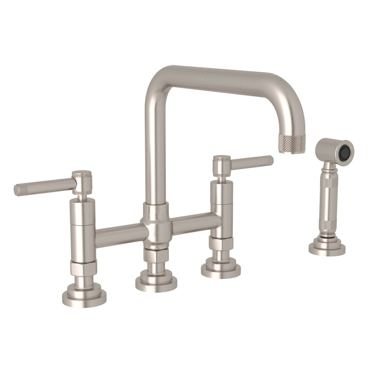 ROHL Campo Deck Mount U-Spout 3 Leg Bridge Faucet with Sidespray - BNGBath