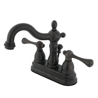 Thumbnail for Kingston Brass KB1605BL 4 in. Centerset Bathroom Faucet, Oil Rubbed Bronze - BNGBath