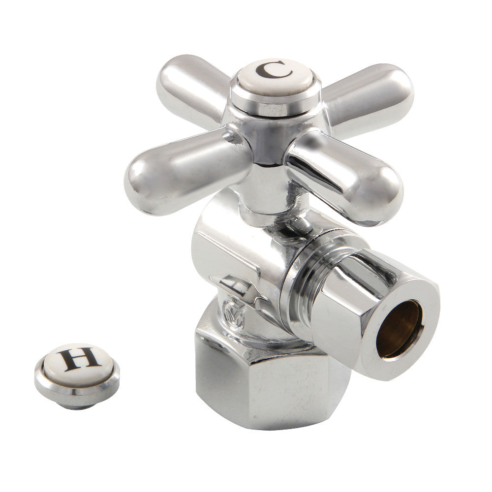 Kingston Brass CC43101X Quarter Turn Valve (1/2" FIP X 3/8" O.D. Compression), Polished Chrome - BNGBath