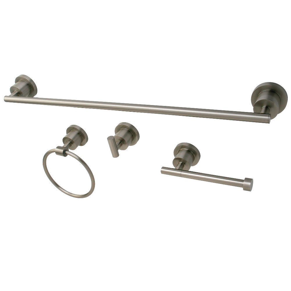 Kingston Brass BAK8211478SN Concord 4-Piece Bathroom Accessory Set, Brushed Nickel - BNGBath