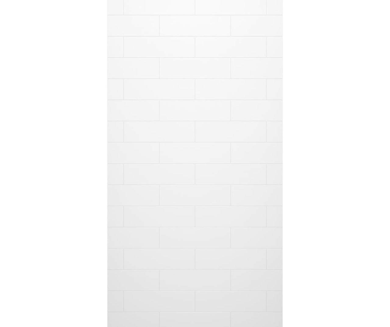 MSMK-8438-1 38 x 84 Swanstone Modern Subway Tile Glue up Bathtub and Shower Single Wall Panel  - BNGBath