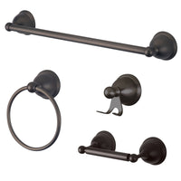 Thumbnail for Kingston Brass BAK3962478ORB Restoration 4-Piece Bathroom Hardware, Oil Rubbed Bronze - BNGBath