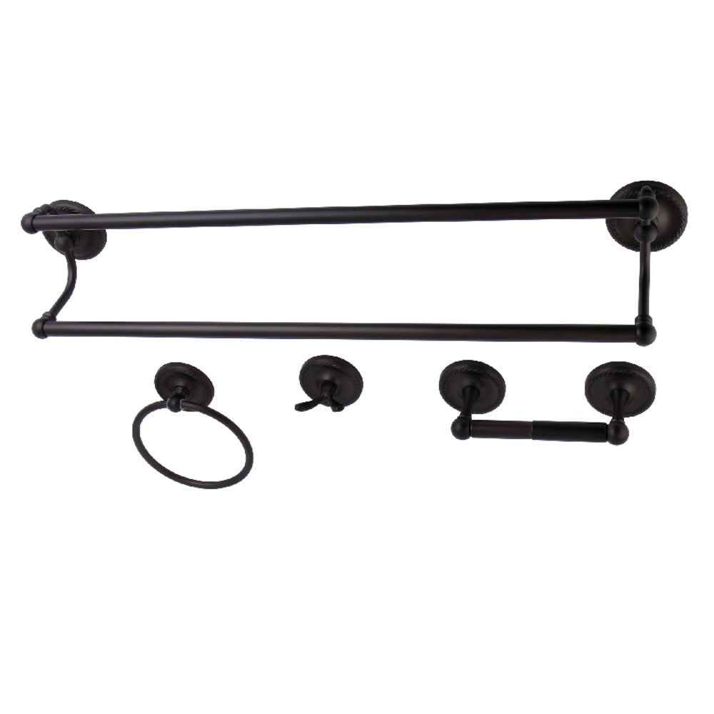 Kingston Brass BAK913478ORB 4-Piece Bathroom Accessories Set, Oil Rubbed Bronze - BNGBath